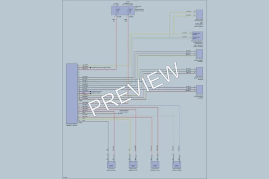 2009 BMW 335i Electronic Suspension wiring diagram preview
