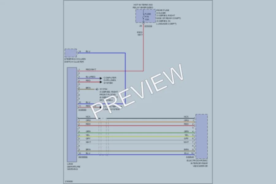 2009 BMW 650i Navigation wiring diagram preview
