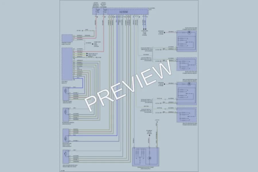 2009 BMW 750Li Power Windows wiring diagram preview
