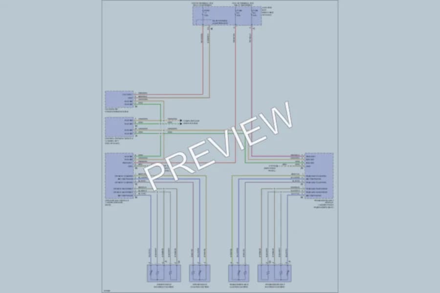 2009 BMW 750i Power Seats wiring diagram preview