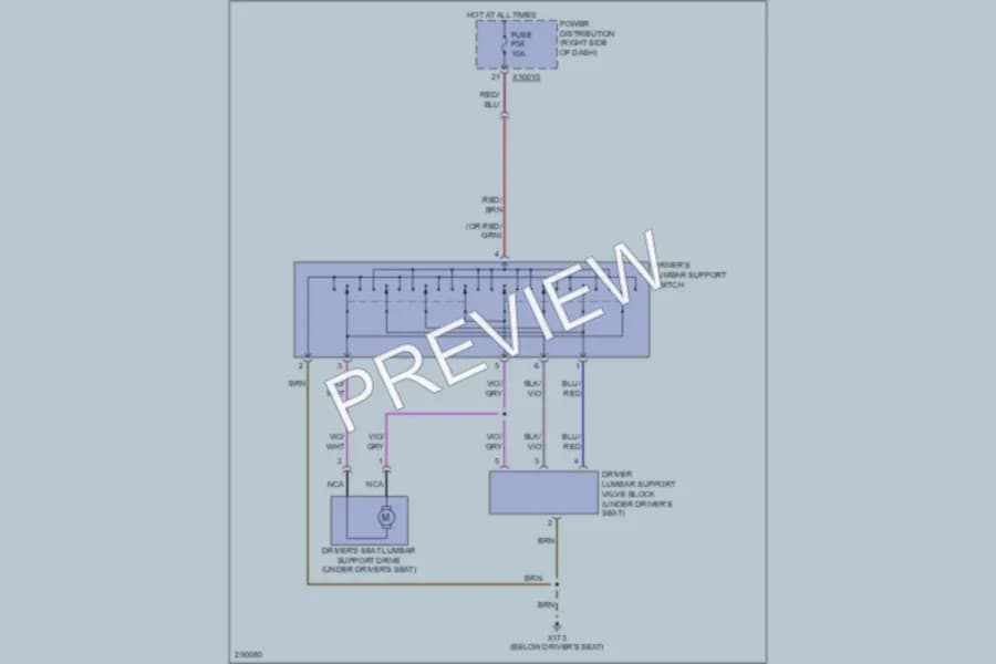 2009 BMW X3 Power Seats wiring diagram preview