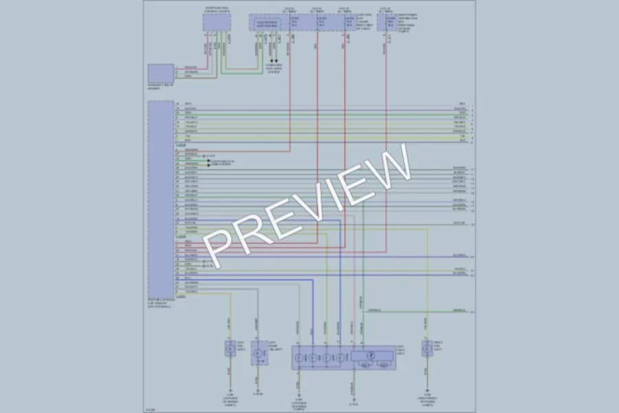 2009 BMW X5 Headlights wiring diagram preview