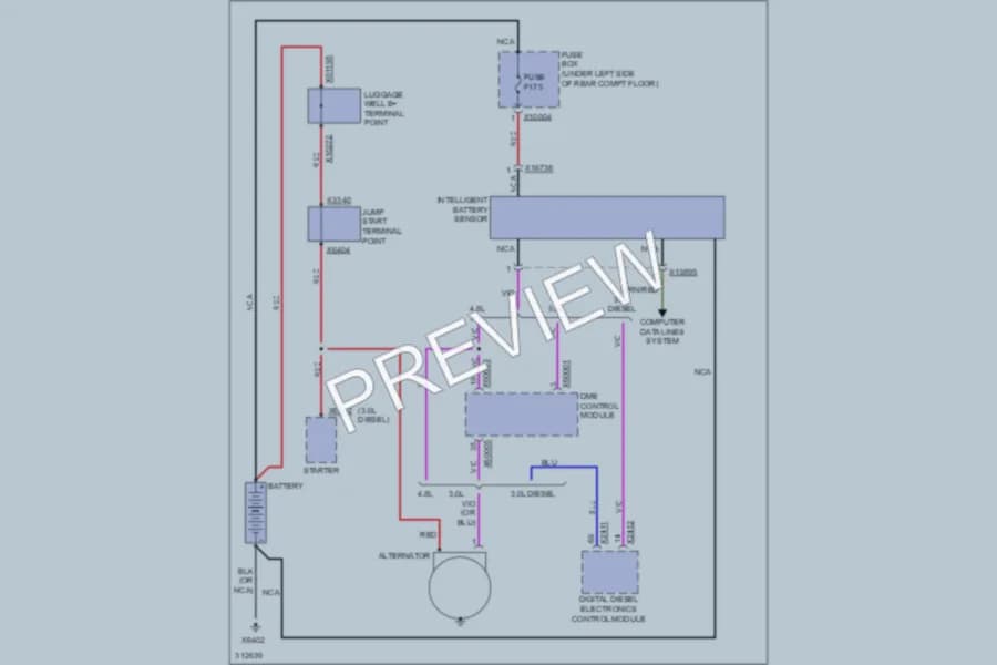 2009 BMW X5 Starting Charging wiring diagram preview