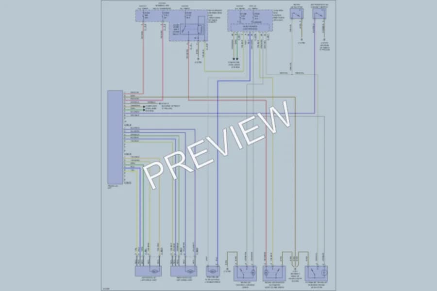2009 BMW X5 Trunk Tailgate Fuel Door wiring diagram preview