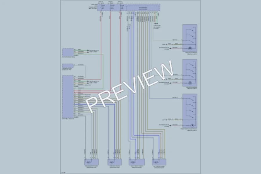 2009 BMW X6 Power Windows wiring diagram preview