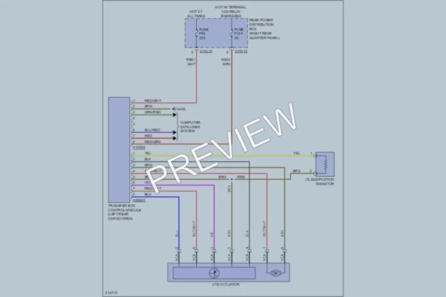 2009 BMW X6 Transmission wiring diagram preview