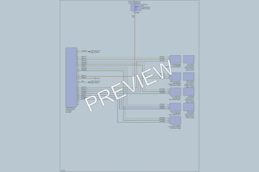 2009 BMW X6 Warning Systems wiring diagram preview