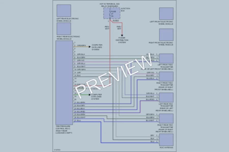 2009 BMW Z4 Warning Systems wiring diagram preview