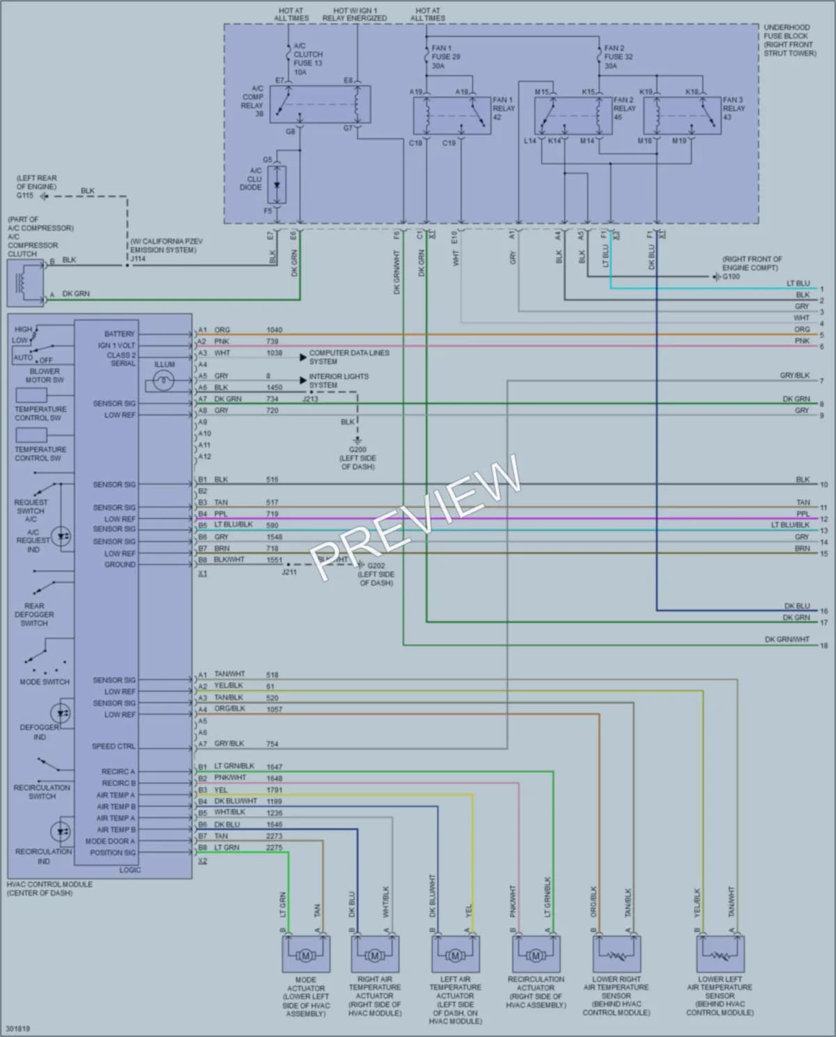 2009 Buick LaCrosse Air Conditioning wiring diagram preview