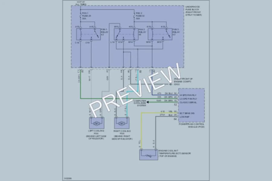 2009 Buick LaCrosse Cooling Fan wiring diagram preview