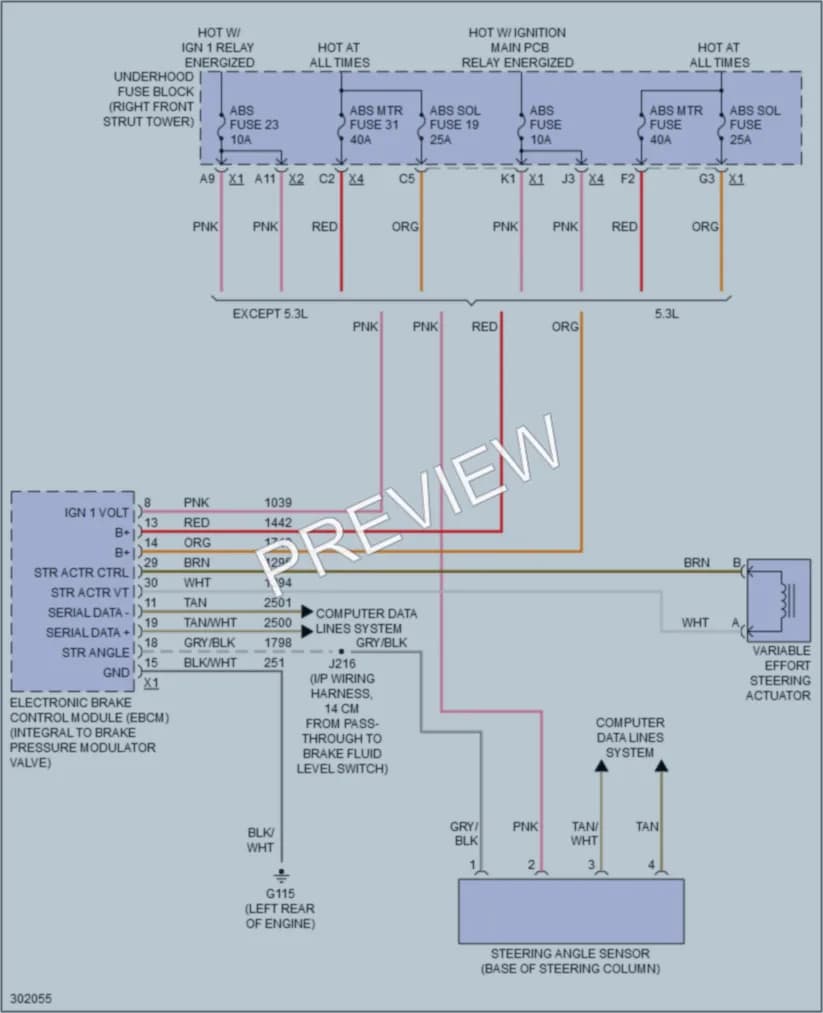 2009 Buick LaCrosse Electronic Power Steering wiring diagram preview