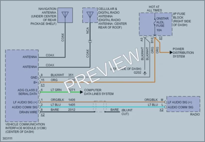 2009 Buick LaCrosse Navigation wiring diagram preview