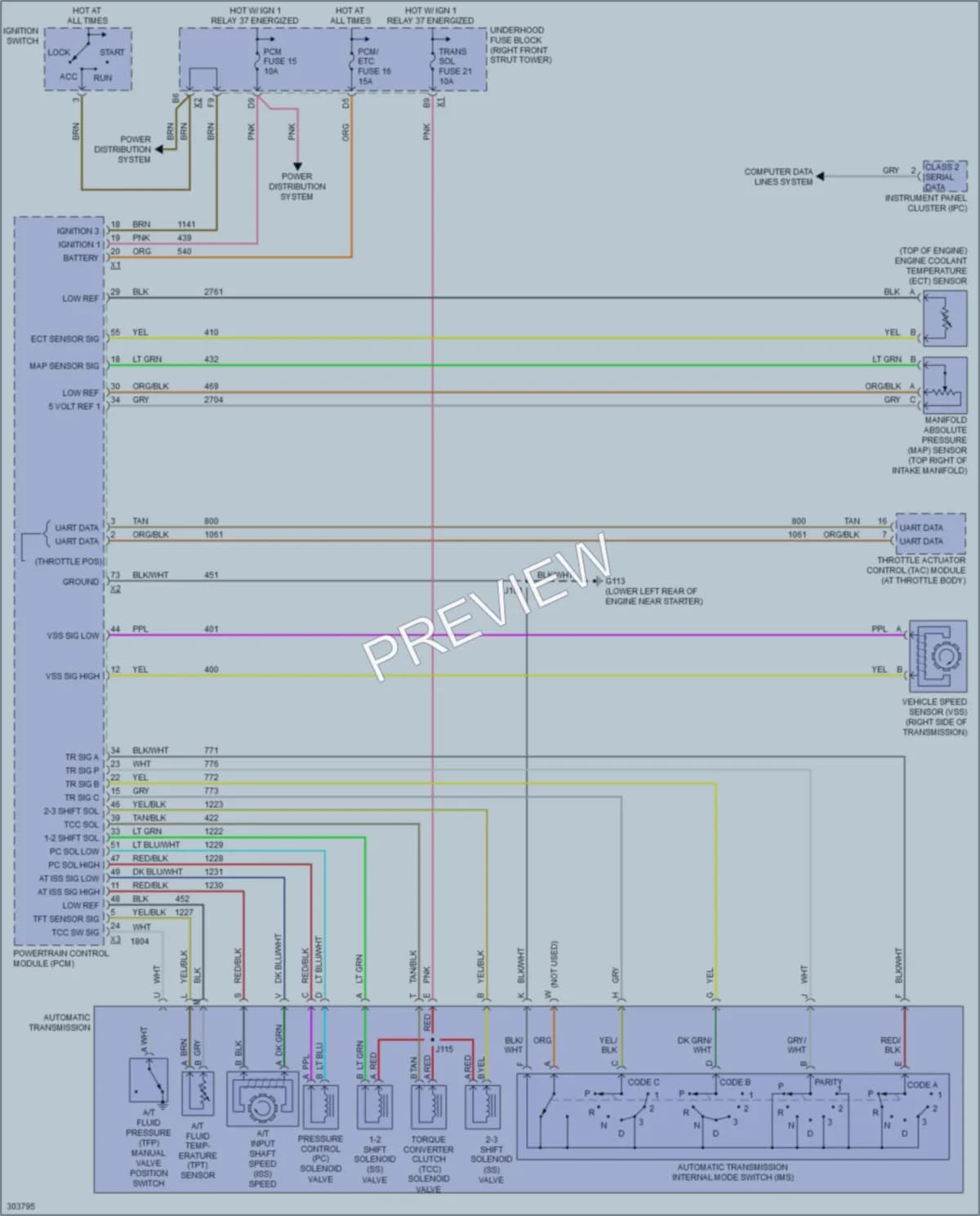 2009 Buick LaCrosse Transmission wiring diagram preview