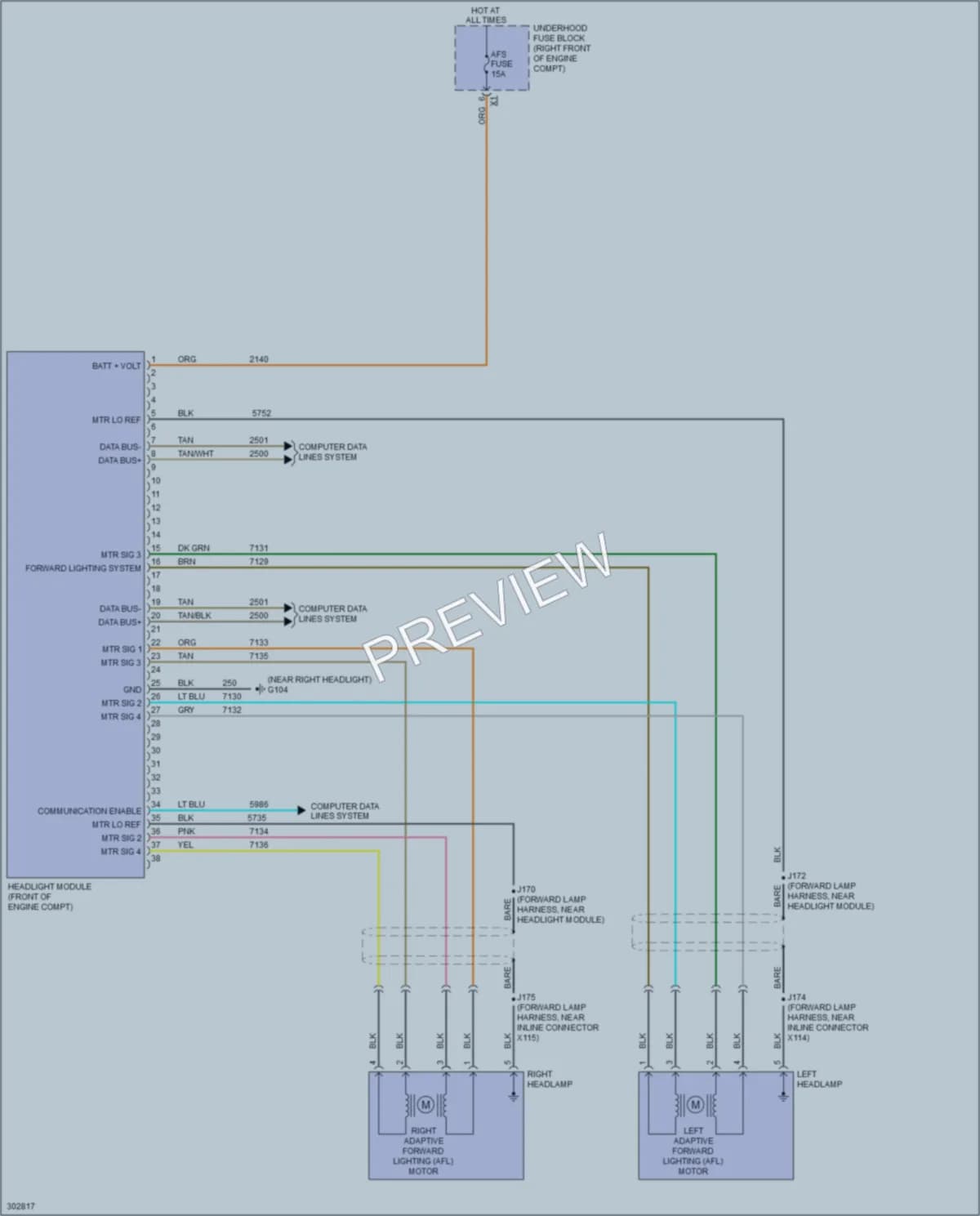 2009 Cadillac CTS Headlights wiring diagram preview
