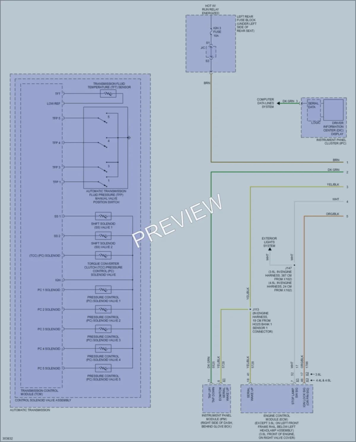 2009 Cadillac STS Transmission wiring diagram preview