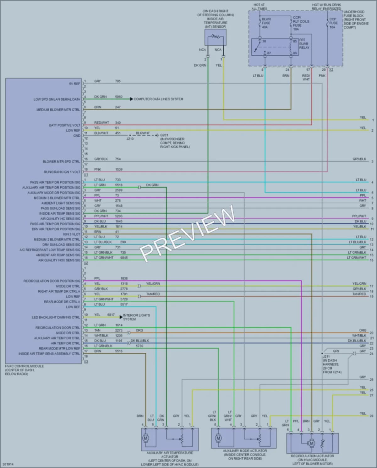 2009 Cadillac STSV Air Conditioning wiring diagram preview