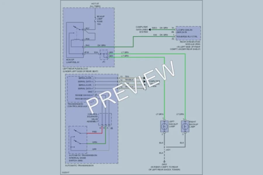 2009 Cadillac STSV Exterior Lights wiring diagram preview