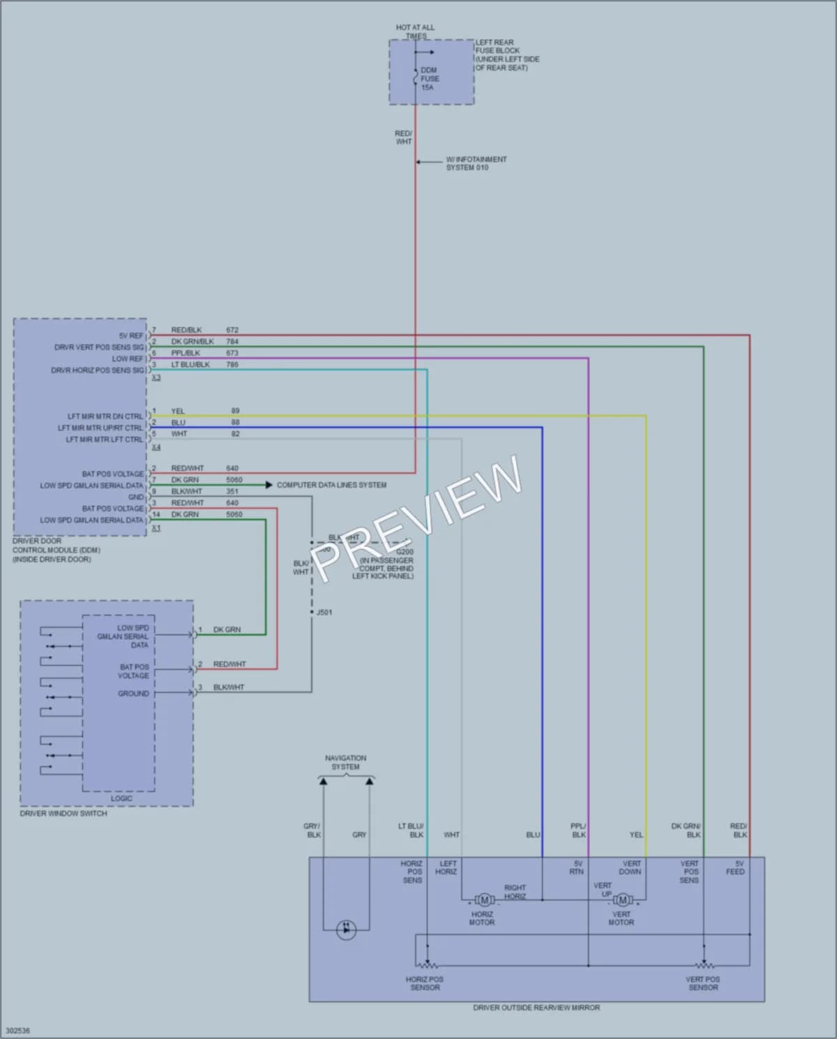 2009 Cadillac STSV Memory Systems wiring diagram preview