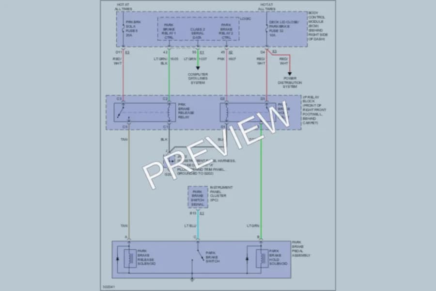 2009 Cadillac XLR Shift Interlock wiring diagram preview