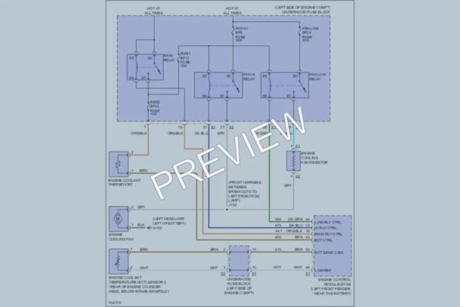 2009 Chevrolet Aveo Cooling Fan wiring diagram preview
