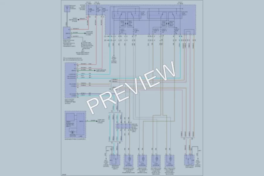2009 Chevrolet 1500 Power Door Locks wiring diagram preview with protected circuit layout