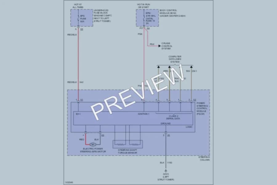 2009 Chevrolet Cobalt Electronic Power Steering wiring diagram preview