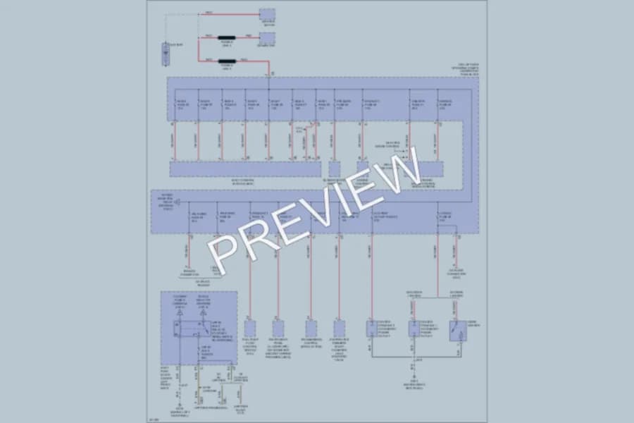 2009 Chevrolet G2500 Power Distribution wiring diagram preview with protected circuit layout