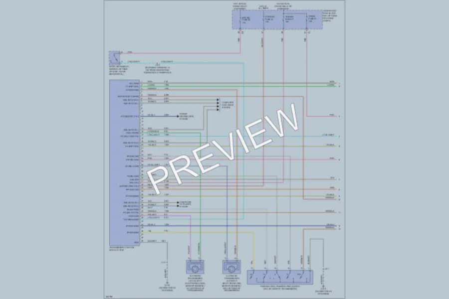 2009 Chevrolet G3500 Transmission wiring diagram preview with protected circuit layout