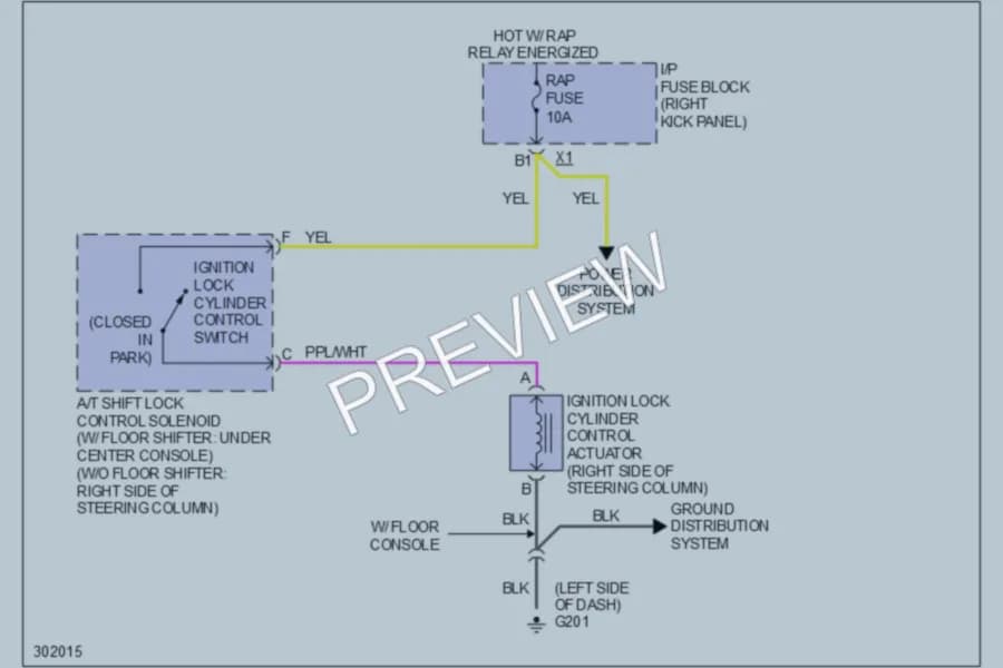 2009 Chevrolet Impala Shift Interlock wiring diagram preview