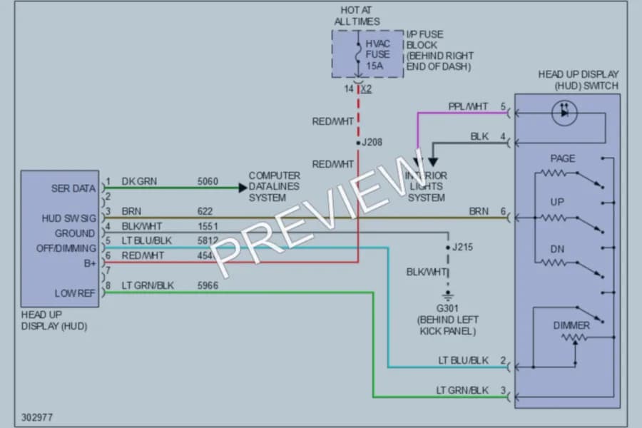 2009 Chevrolet Traverse Instrument Cluster wiring diagram preview
