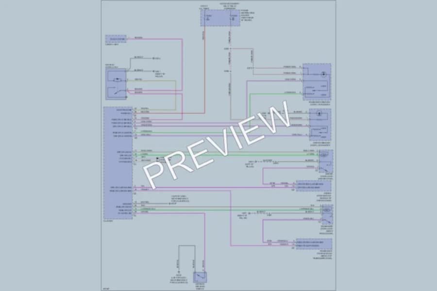 2009 Dodge Challenger Power Door Locks wiring diagram preview