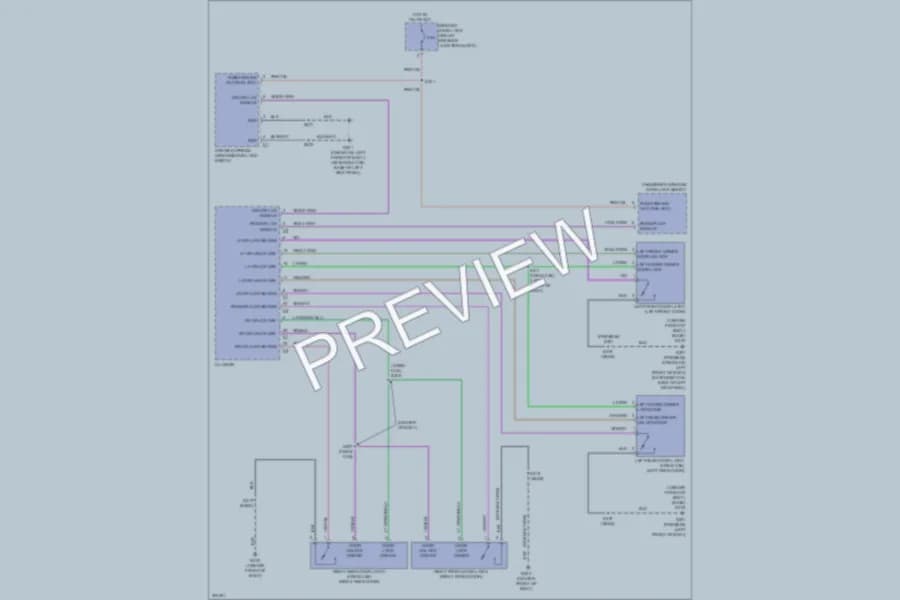 2009 Dodge Dakota Power Door Locks wiring diagram preview