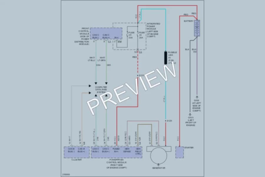2009 Dodge Dakota Starting Charging wiring diagram preview