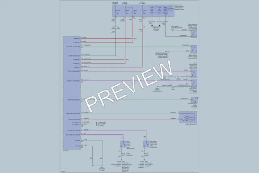 2009 Dodge Dakota Warning Systems wiring diagram preview