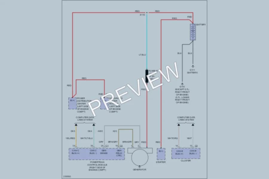 2009 Dodge Durango Starting Charging wiring diagram preview