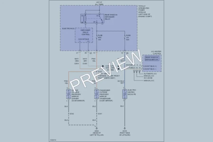 2009 Dodge GrandCaravan Defoggers wiring diagram preview