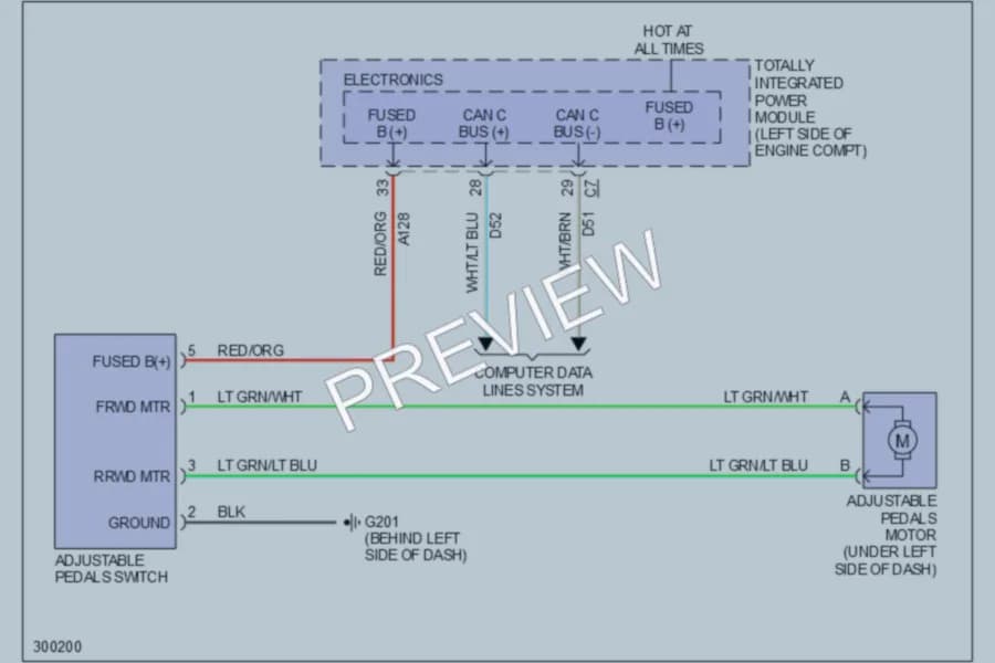2009 Dodge GrandCaravan Power Seats wiring diagram preview