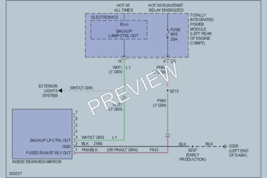 2009 Dodge Journey Power Mirrors wiring diagram preview