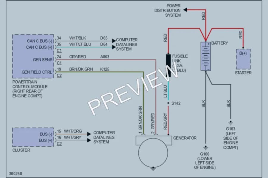 2009 Dodge Nitro Starting Charging wiring diagram preview