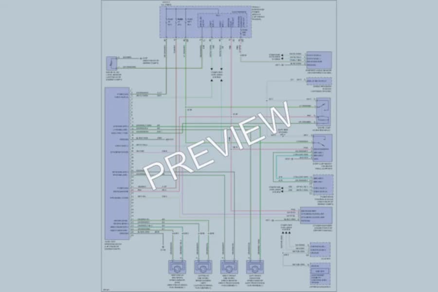 2009 Dodge R1500 Anti Lock Brakes wiring diagram preview with protected circuit layout