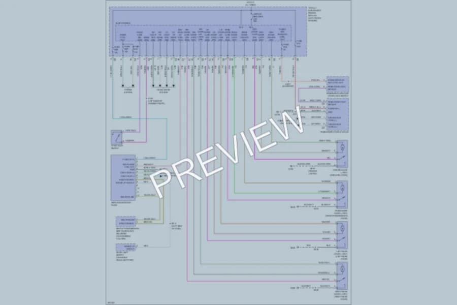 2009 Dodge R1500 Anti Theft wiring diagram preview with protected circuit layout