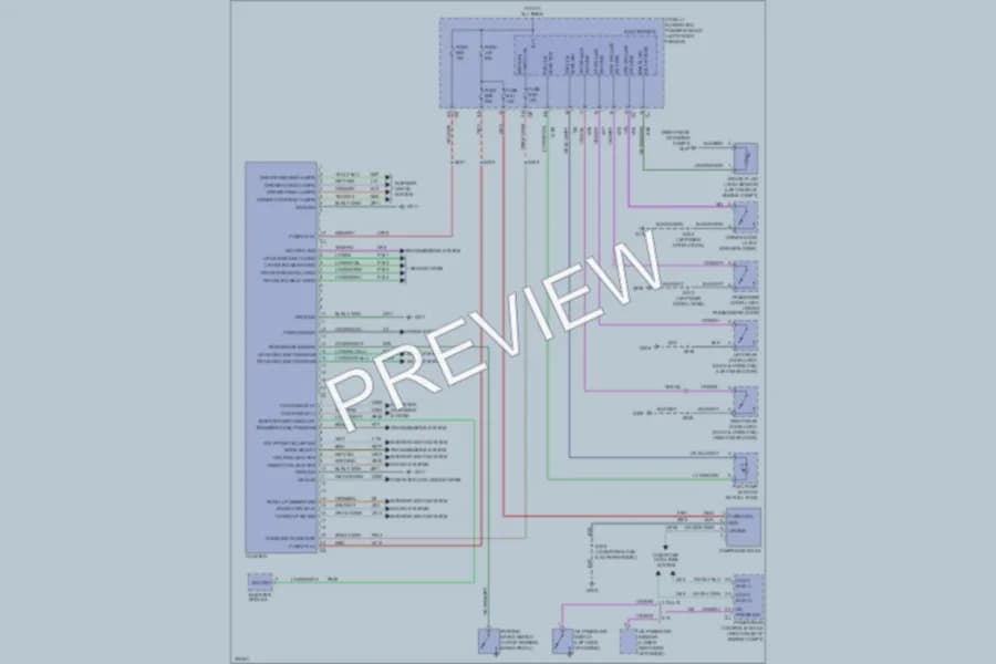 2009 Dodge R1500 Instrument Cluster wiring diagram preview with protected circuit layout