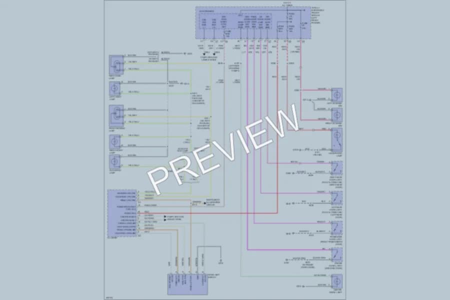 2009 Dodge R1500 Interior Lights wiring diagram preview with protected circuit layout