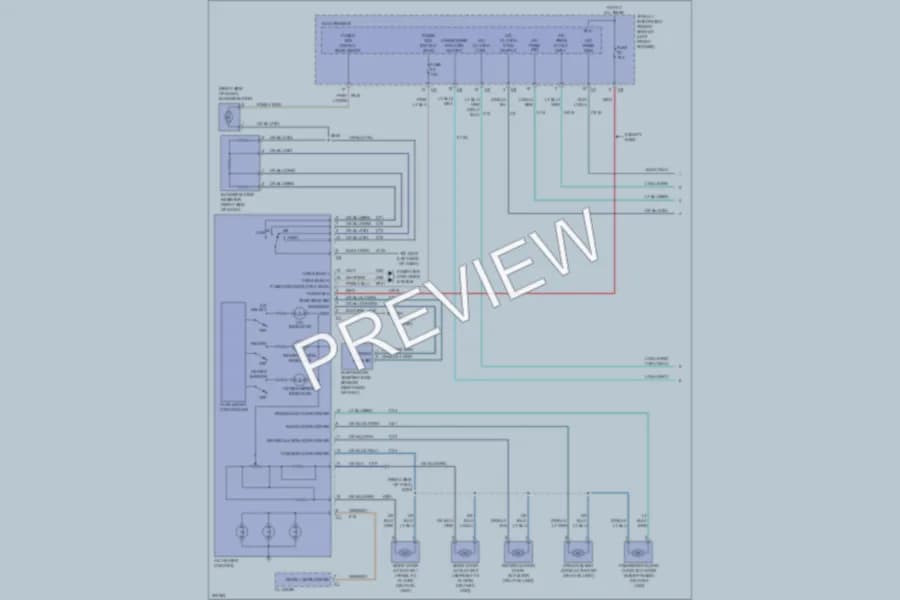 2009 Dodge R2500 Air Conditioning wiring diagram preview with protected circuit layout