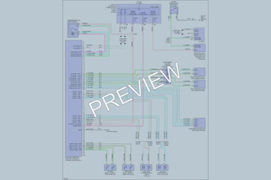 2009 Dodge R2500 Supplemental Restraints wiring diagram preview with protected circuit layout