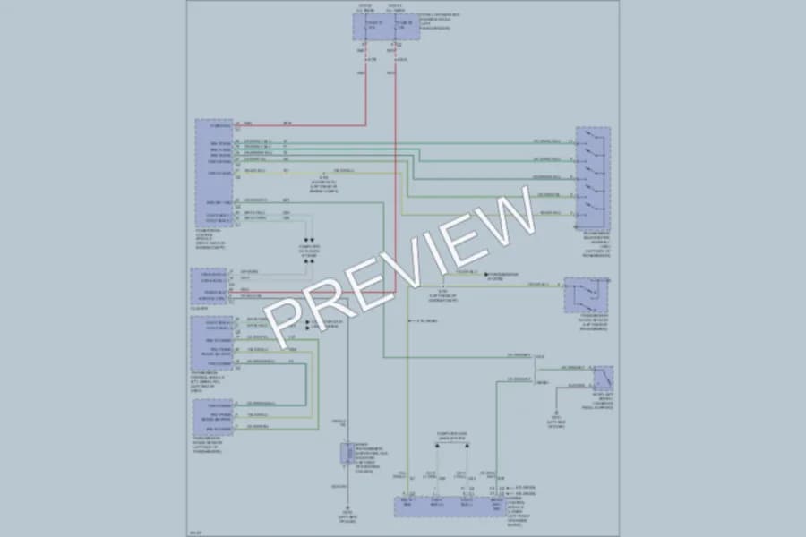 2009 Dodge R3500 Shift Interlock wiring diagram preview with protected circuit layout