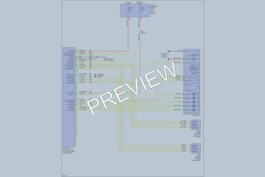 2009 Dodge R3500 Transmission wiring diagram preview with protected circuit layout