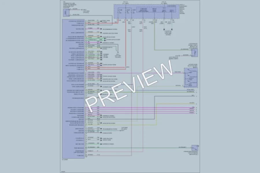 2009 Dodge R3500 Hd Instrument Cluster wiring diagram preview with protected circuit layout