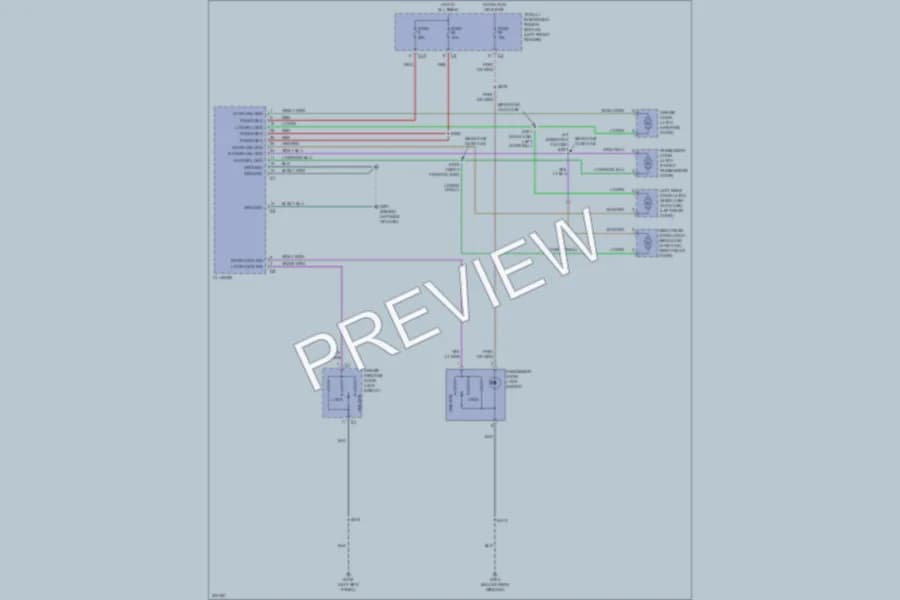 2009 Dodge R3500 Hd Power Door Locks wiring diagram preview with protected circuit layout