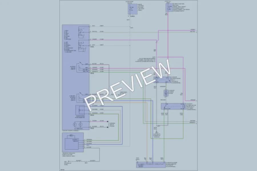 2009 Ford E150 Air Conditioning wiring diagram preview with protected circuit layout